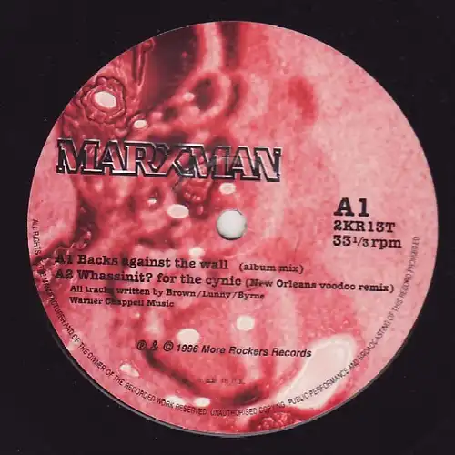 Marxman - Backs Against The Wall [12" Maxi]