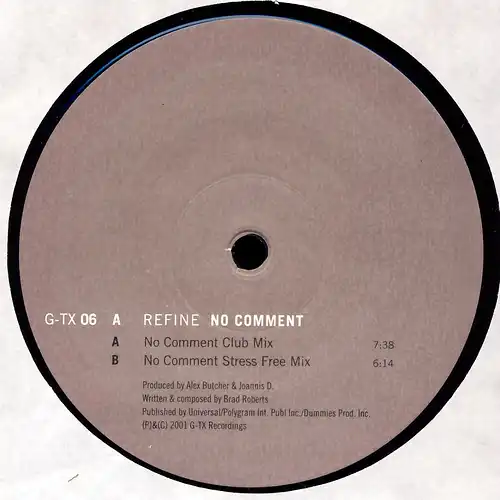 Refine - No Comment [12" Maxi]