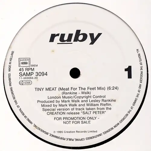 Ruby - Tiny Meat [12&quot; Maxi]