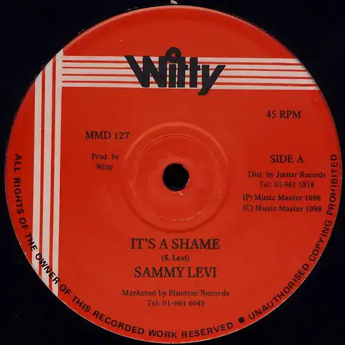 Levi, Sammy - It's A Shame [12" Maxi]