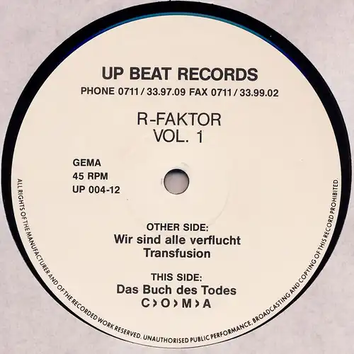 R-Faktor - Vol. 1 [12" Maxi]