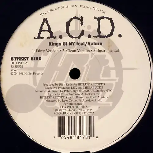 ACD - Kings Of NY / Swerving [12" Maxi]