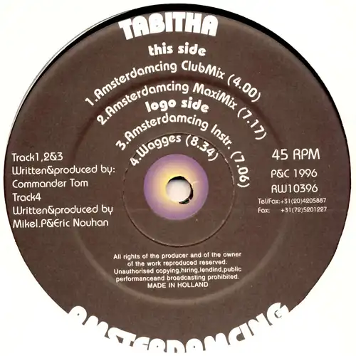 Tabitha - Amsterdamcing [12" Maxi]