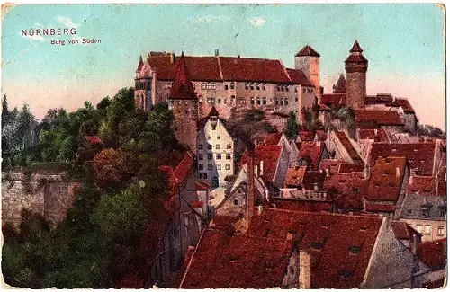 Ak Nürnberg gel.1917