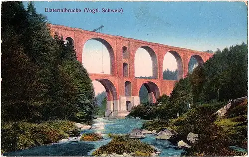 alte Ansichtskarte Vogtländische Schweiz gel.1911