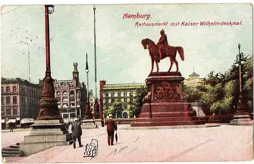 	alte Ansichtskarte Hamburg,gel.1909