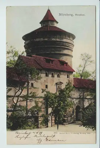 AK Nürnberg Neutor gel. 1899