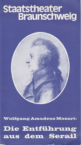 Staatstheater Braunschweig, Christoph Groszer, Helmar Harald Fischer, Edmund Gleede: Programmheft Wolfgang Amadeus Mozart DIE ENTFÜHRUNG AUS DEM SERAIL Premiere 25. Dezember 1977 Großes Haus Spielzeit 1977 / 78 Heft 10. 