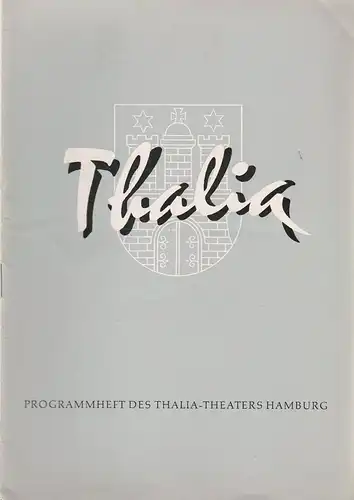 Thalia Theater Hamburg, Willy Maertens, Albert Dambek, Conrad Kayser: Programmheft Rex Frost KLEINES HOTEL 113. Spielzeit 1956 / 57 Heft 2. 