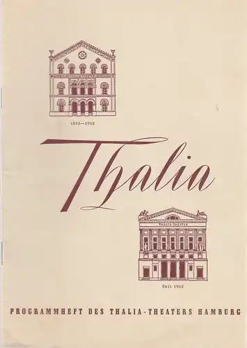 Thalia Theater Hamburg, Willy Maertens, Albert Dambek, Conrad Kayser: Programmheft  John van Druten MEINE BESTE FREUNDIN 111. Spielzeit 1954 / 55 Heft 7. 