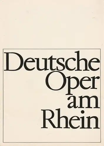 Deutsche Oper am Rhein-Theatergemeinschaft Düsseldorf-Duisburg, Grischa Barfuß, Rolf Trouwborst, Ilka Kügler: Programmheft Otto Nicolai DIE LUSTIGEN WEIBER VON WINDSOR Wiederaufnahme 9. März 1979 Spielzeit 1978 / 79 Heft 5. 