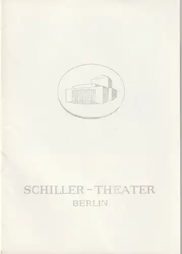 Schiller-Theater, Boleslaw Barlog, Albert Beßler: Programmheft Friedrich Schiller DIE VERSCHWÖRUNG DES FIESKO ZU GENUA Spielzeit 1959 / 60 Heft 75. 