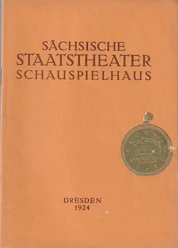 Verwaltung der Sächsischen Staatstheater  Ursula Richter (Fotos): Programmheft Emil Rosenow KATER LAMPE 26. September 1924 Schauspielhaus Dresden. 