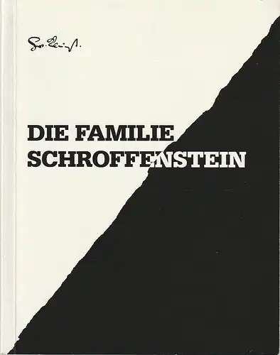 Schauspiel Frankfurt, Heiko Holefleisch: Programmheft Heinrich von Kleist DIE FAMILIE SCHROFFENSTEIN Premiere 4. April 1985 Spielzeit 1984 / 85 Heft 34. 