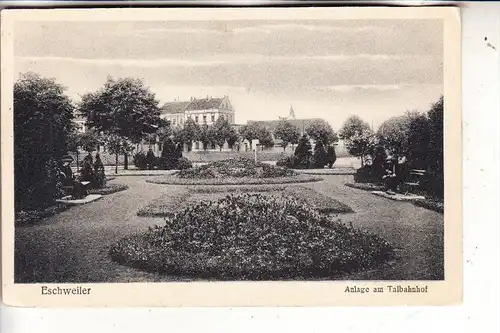 5180 ESCHWEILER, Anlage am Talbahnhof, 1924, belg. Militärpost