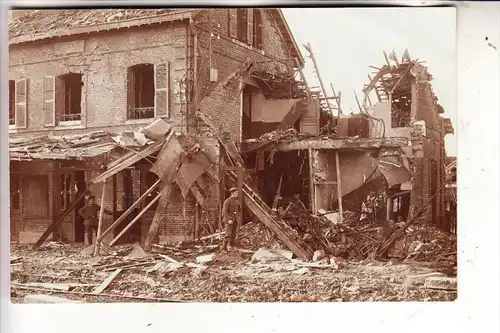 F 80190 NESLE, La gare, Zerstörungen 1.Weltkrieg, Photo-AK