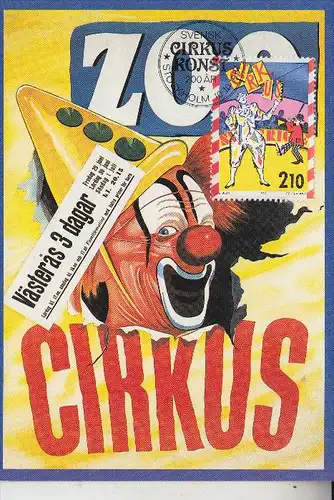 ZIRCUS - CIRCUS, -.Trolle Rhodins Zoo Circus - Maximum-Karte Schweden