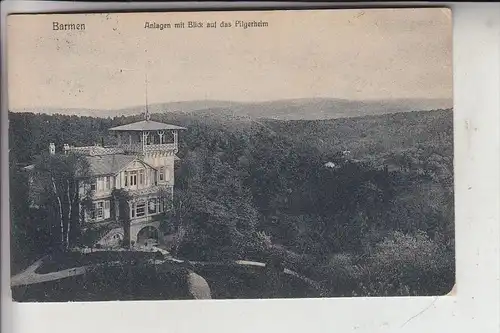 5600 WUPPERTAL - BARMEN, Anlagen mit Blick auf das Pilgerheim, 1913