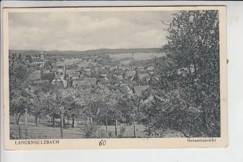 F 67360 LANGENSOULTZBACH / LANGENSULZBACH, Ortsansicht 1942, Deutsche Militärpost Woerth/Sauer