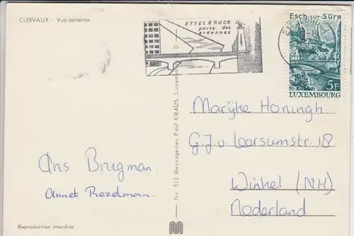 BRÜCKE, postmark Ettelbrück / Lux. 1977