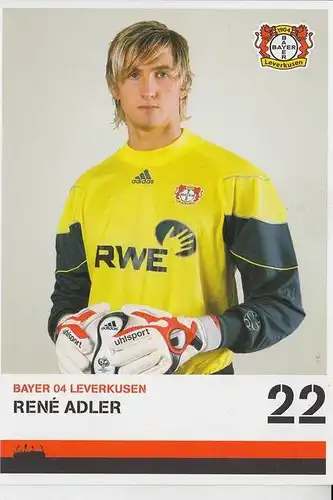 SPORT - FUSSBALL - BAYER LEVERKUSEN - RENE ADLER - Autogrammkarte