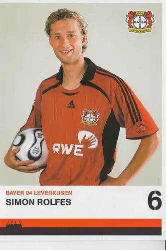 SPORT - FUSSBALL - BAYER LEVERKUSEN - SIMON ROLFES - Autogrammkarte