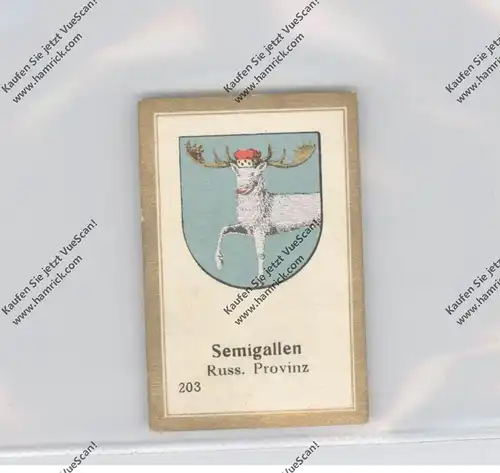 LETTLAND - SEMIGALLEN / SEMGALLEN, Provinzwappen, Abdullah Vignette / Cinderella