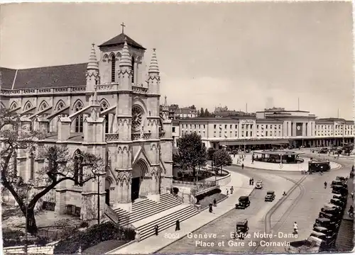 CH 1200 GENEVE / GENF GE, Eglise Notre-Dame, Place & Gare Cornavin