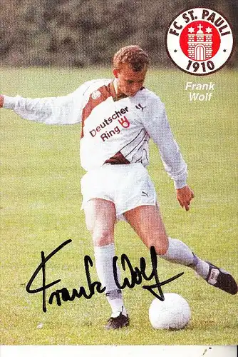 SPORT - FUSSBALL - FC ST. PAULI - FRANK WOLF, Autogramm