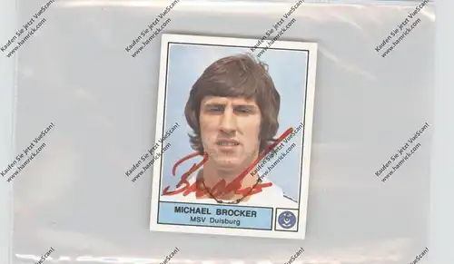 FUSSBALL - MSV DUISBURG - MICHAEL BROCKER, Autogramm