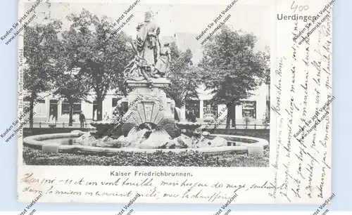 4150 KREFELD - UERDINGEN, Kaiser Friedrich Brunnen, 1902