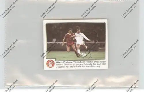 FUSSBALL - 1.FC KÖLN - DIETER PRESTIN, Autogramm, Spielszene Prestin - Schmitz Fortuna Düsseldorf