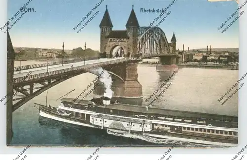 BINNENSCHIFFE - RHEIN, Raddampfer vor Bonn, ca. 1920