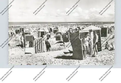 2982 NORDERNEY, Strandleben, Strandkörbe, 1958