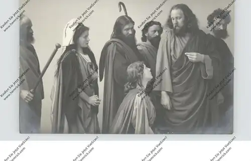 8103 OBERAMMERGAU, Passionsspiele 1910, Jesu Gang nach Jerusalem, rücks. Klebereste