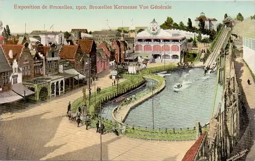 KIRMES / Fun Fair / Kermes / Fete Foraine / Luna Park - EXPO 1910 Brussel, Wasserrutsche