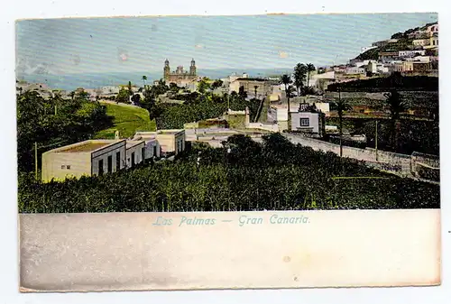 E 35000 LAS PALMAS de Gran Canaria, Panorama, ca. 1910, keine AK - Rückseite