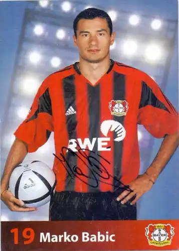 FUSSBALL - BAYER LEVERKUSEN - MARKO BABIC - Autogramm