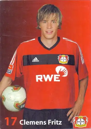 FUSSBALL - BAYER LEVERKUSEN - CLEMENS FRITZ - Autogramm - Karte