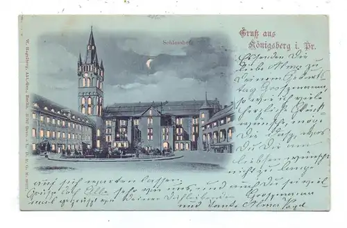 OSTPREUSSEN - KÖNIGSBERG / KALININGRAD, Schlosshof, 1902, Halt gegen das Licht / hold to light