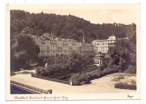 BÖHMEN & MÄHREN, KARLSBAD / KARLOVY VARY, Park und Grand Hotel Pupp