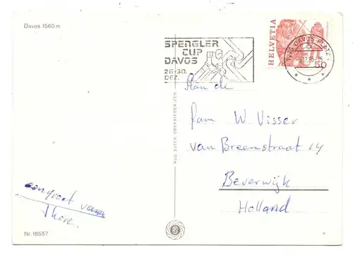 WINTERSPORT - EISHOCKEY, Davos Spengler Cup, 1985, Sonderstempel