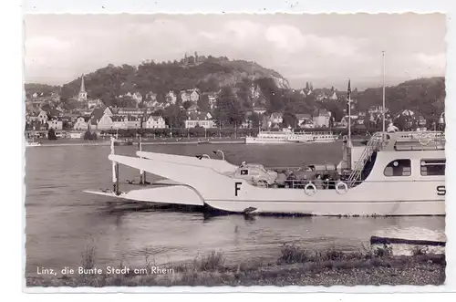 5460 LINZ , Rheinfähre Linz - Remagen, 1961