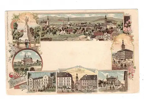 NIEDER-SCHLESIEN - REICHENBACH / DZIERDZONIOW, Lithographie 1902, kl. Druckstelle