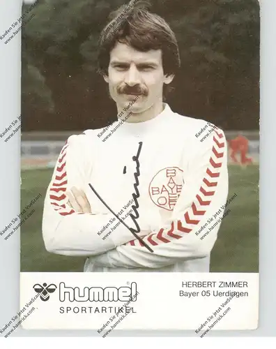 FUSSBALL - BAYER UERDINGEN - HERBERT ZIMMER, Autogramm