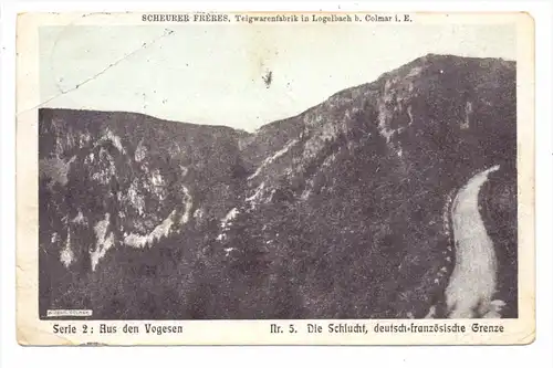 F 68140 COL DE LA SCHLUCHT, Deutsch-Französische Grenze, 1914, Druckstelle