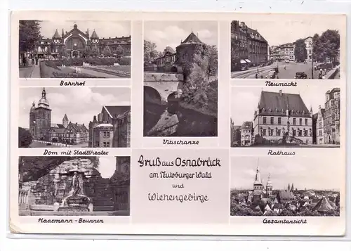 4500 OSNABRÜCK, Markt, Mehrbild-AK,1949