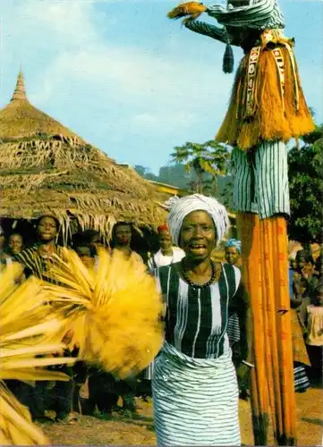 VÖLKERKUNDE / ETHNIC - Cote d´Ivore, Region de MAN, Danseur Echassier