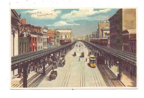 USA - NEW YORK - MANHATTAN, Bowery looking north, Tram, Publ.. Koehler Berlin