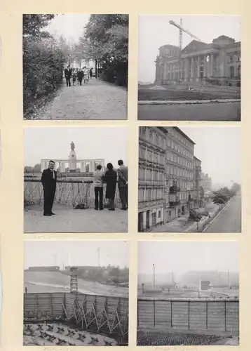 1000 BERLIN, BERLINER MAUER, Anfang 60er Jahre, 11 Photos 8,7 x 8,7 cm, Bernauer Strasse, Alexanderplatz......